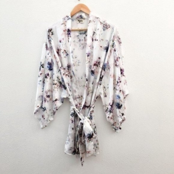 SHOW ME YOUR MUMU Floral Print Texas Kimono Medium RARE - Picture 2 of 12